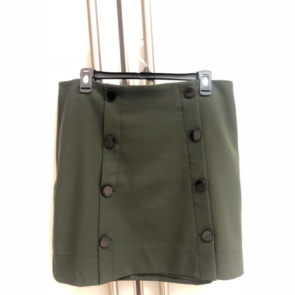 LOFT Dresses & Skirts - Loft Dark Green Button Skirt Size 12